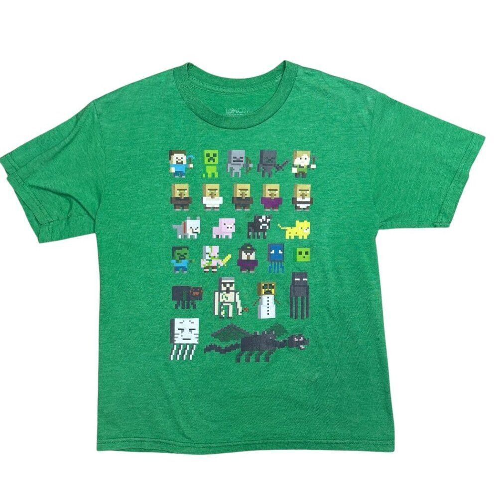Minecraft Character Short Sleeve T-Shirt Boys Size Large